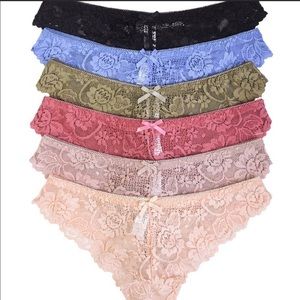 BNWT 5 pack cheeky lace thong panties.